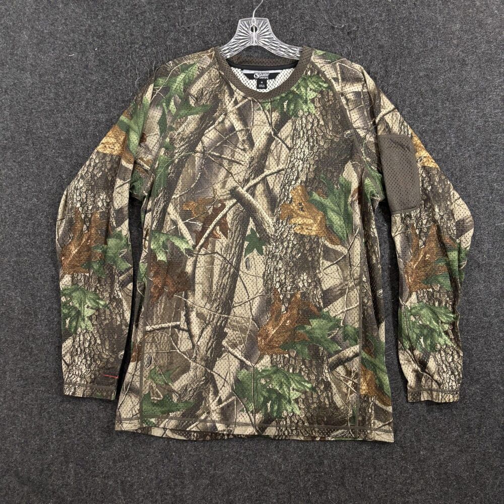 Gander Mountain Guide Series Shirt Men's Medium Realtree Camo ScentCore Mesh